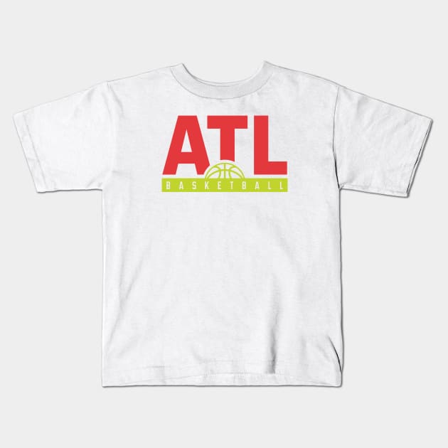 Atlanta Basketball Fan Tee Kids T-Shirt by Fresh Fan Tees